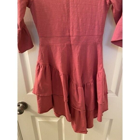 Joyfolie Mia Joy Dress Tiered Ruffle Bell Sleeves Side Bow Tie Girls Size 8 - Picture 9 of 9